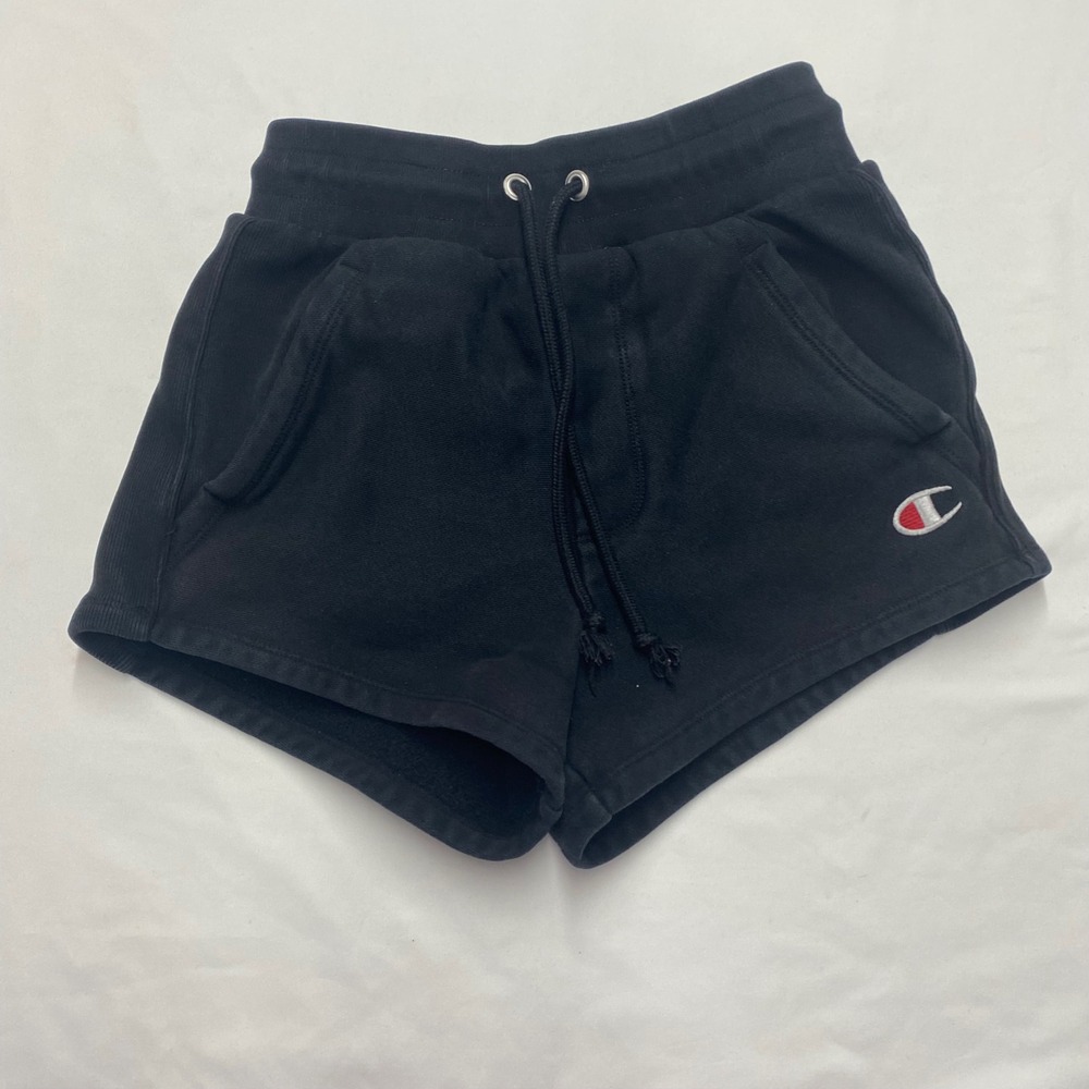 Champion Reverse Weave Black Sweat Shorts Womens XS